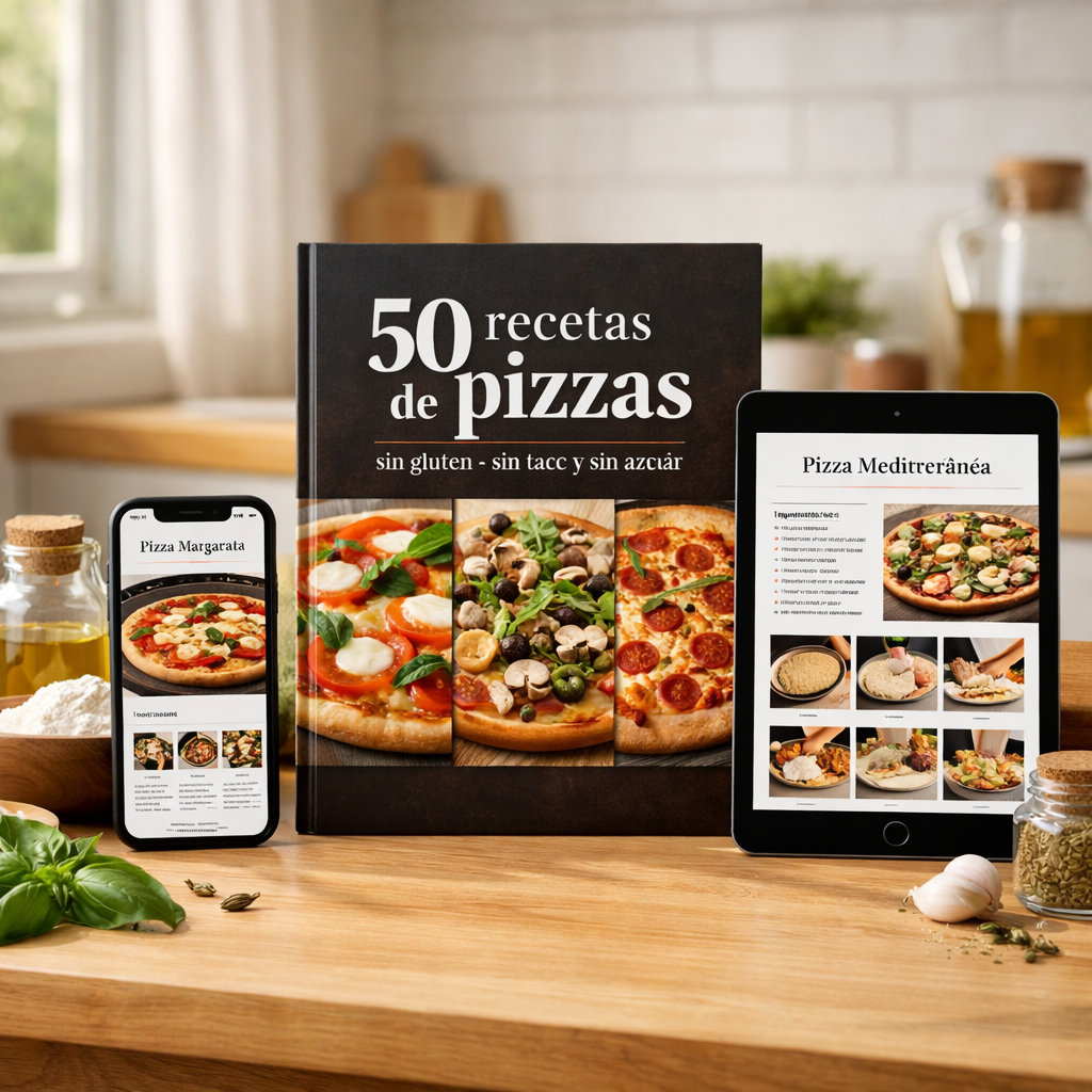 50 RECETAS DE PIZZAS-SIN GLUTEN-SIN AZÚCAR-SIN LACTOSA